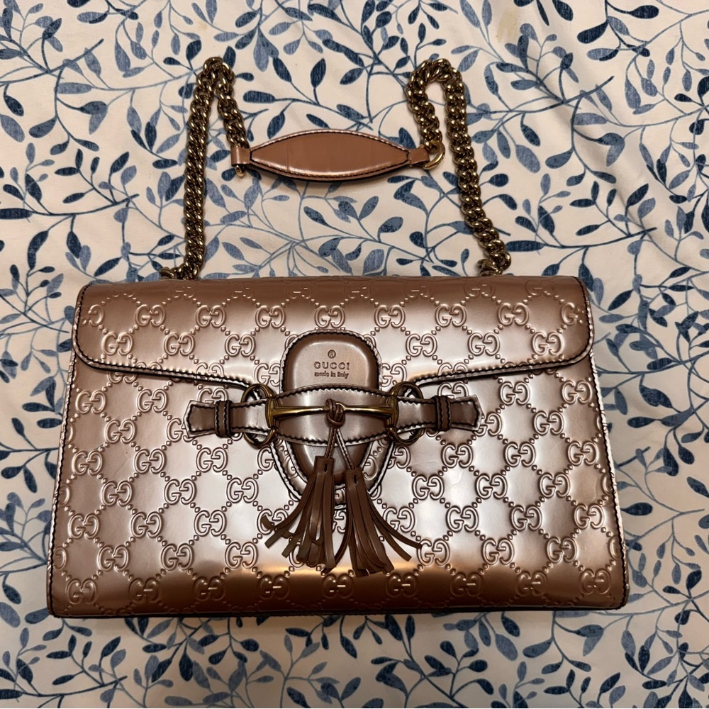 GUCCI  Medium guccissima patent leather 💯💯authentic